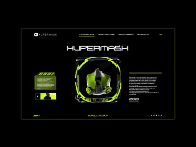 Xupermask dashboard 2021 app black dark dashboad figma green landing mask uiux webdesign