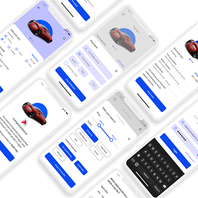 Car rental Booking App booking app car rental car rental app mobile app design ui ux