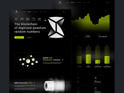 Blockchain Network Landing & Explorer bars blockchain blocks branding chart coins crypto crypto design cryptocurrency dark design glass illustration interface product design statistics ui uranium vector web design