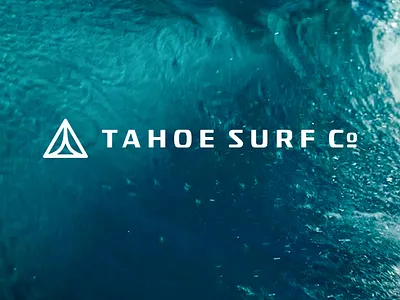 Tahoe Surf Company brand branding design icon lake tahoe logo logo design logotype nevada surf surfing tahoe visual identity wakeboard wakeboarding