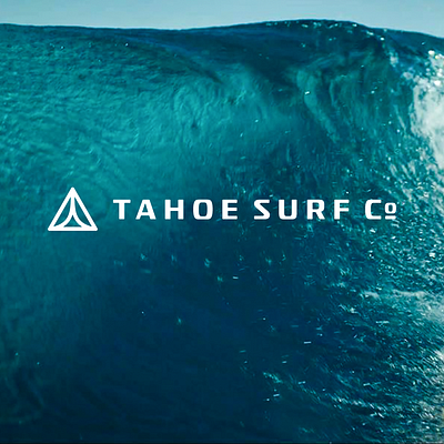 Tahoe Surf Company brand branding design icon lake tahoe logo logo design logotype nevada surf surfing tahoe visual identity wakeboard wakeboarding