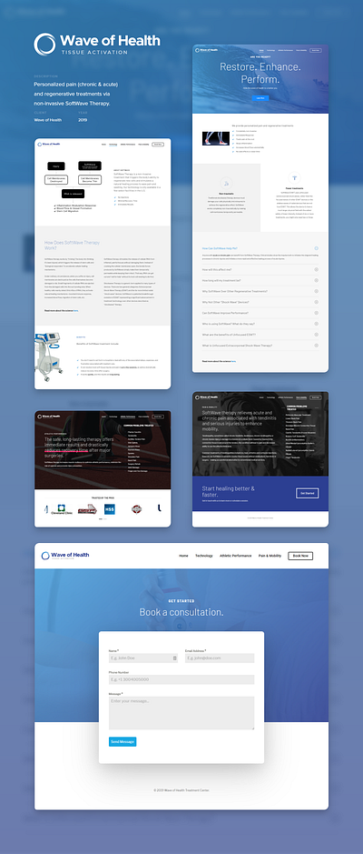 Wave of Health – Website & Branding athletic coded health photography sports therapy web web design webpages website website design website mockup websites wellness wordpress wordpress design
