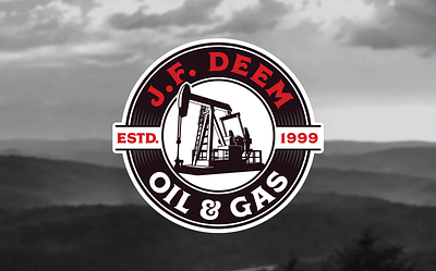 J.F. Deem Oil & Gas Branding badge branding diecut enclosure illustration logo logotype sticker vector
