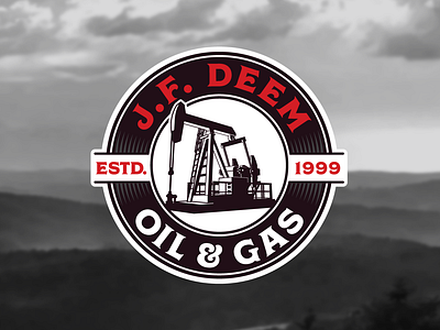 J.F. Deem Oil & Gas Branding badge branding diecut enclosure illustration logo logotype sticker vector