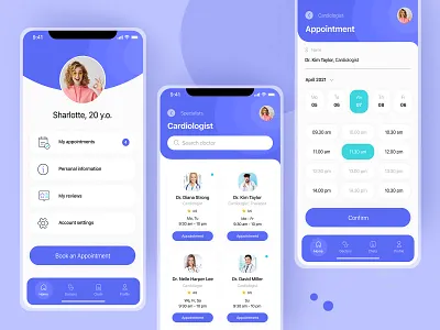 Medical Mobile App "Find your doctor nearby" doctor app hospital medical app medical care mobile app mobile ui
