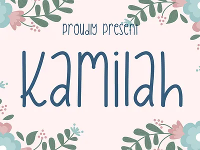 Kamilah Font branding creative cute design display font handwritten logo typeface typography