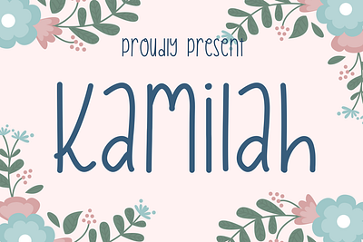 Kamilah Font branding creative cute design display font handwritten logo typeface typography