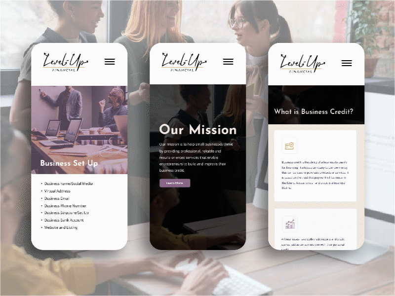 Website for Level Up Financial animation landing page responsive design responsive website responsive website design web developement web development web development agency web development company webflow website design