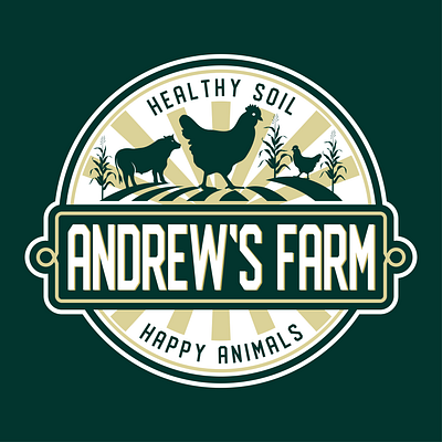 Andrews Farm logo agriculture logo emblem logo