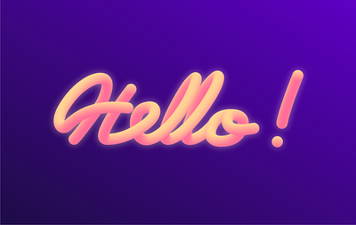 Hello 3D 3d font hello illustrator logo ui