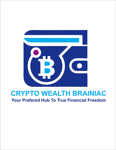 crypto wealth brainiac branding illustration logo design vector