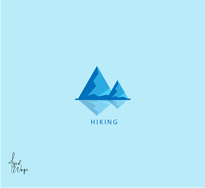 HIKING - LOGO design hiking logo illustration illustrator logo mountain logo vector