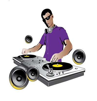 dj illustrator illustration vector