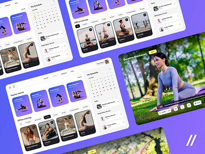 Yoga App android animation app app interaction calendar dashboard design fit fitness health interaction interface ios mobile online training ui uiux ux yoga
