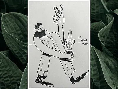 Plant Mom illustration design illustration minimal