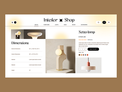 WEB - INTERIOR branding design figma icon identity illustration lamp logo marks shop sketch symbol ui vector xd