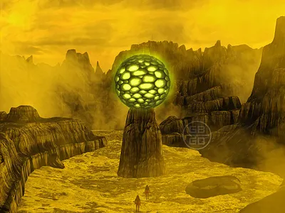 The Venus Anomaly 3d alien artifact alien world astronaut desert digital 2d digital 3d digital art environment explorer fog future futuristic illustration mysterious artifact rocks sand sciencefiction scifi