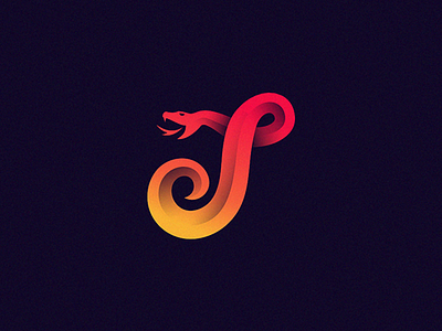 letter J (cobra) cobra j letter logo snake