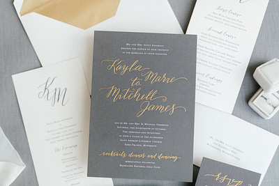 Calligraphy Invite calligraphy design engraving paper print design typography wedding wedding invite