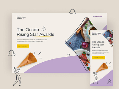 Ocado Small Supplier Awards mobile ui ux web application web design web development