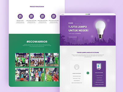 Ecolink Landing Page Design community event landing page lamp landing page product landing page ui website website design