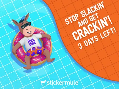 3 days left for a free custom t-shirt! branding contest design giveaway illustration playoff rebound sticker mule