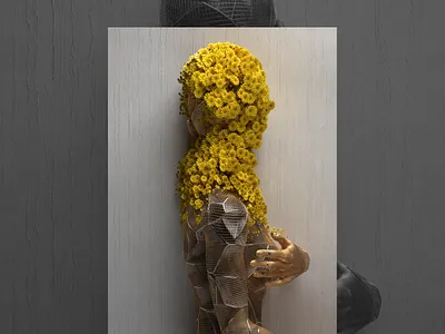 🌼 Shyness || 3D, NFT, Visual Art 3d 3d design 3ddesigner abstract art c4d cinema4d computergenerated conceptart creativeart design digitalarchive digitalart graphics design human nft nftcommunity proceduralart redshift visualart