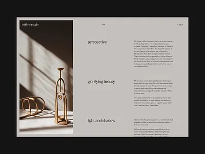 Pottery Store animation design editorial minimal minimalist photography pottery scroller slider ui website design whitespace