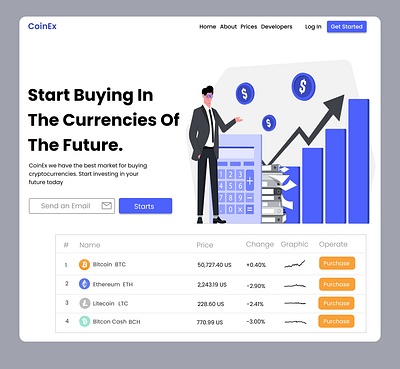 Ui design sale buying cryptocurrencies app design ui ux web webdesign