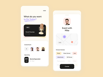 Event App app art branding design illustration minimal ui ux