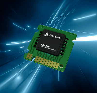 AsteraLabs Leo Chip 3D Render 3d blender circuit illustration tech