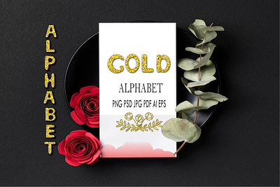 Gold Alphabet Letters. Glitter 3D effect with shadow alphabet alphabet logo alphabet typography alphabetdesign alphabets gold gold alphabet
