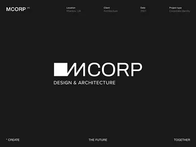 MCORP® / Logomark animation architecture brand design brand identity branding colors constructions design graphic design interior design logo logo design logomark logotype modern motion graphics vector