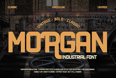 Industrial Font branding design fonts graphic design illustration typography