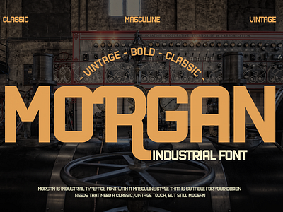 Industrial Font branding design fonts graphic design illustration typography
