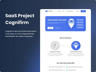 SaaS Cognifirm component design design graphic design logo mockup saas design ui ux web app web design