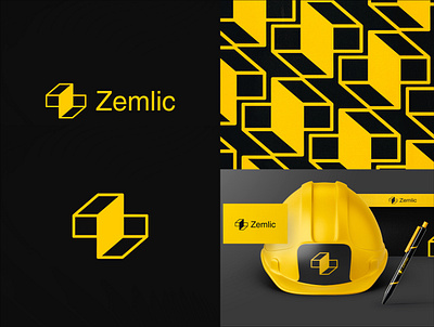 Zemlic Branding brand design building logo construction logo design graphic design isometric logo logo logo design