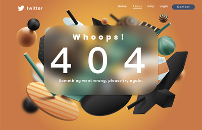 Error Page 404 3d graphic design logo motion graphics ui