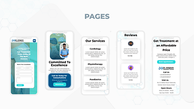 Healthcare website app design ui web