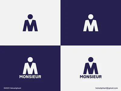 Monsieur - logo concept brand design brand designer branding creative logo human icon lettermark logo logo logo design logo design concept logo designer m letter logo man mark minimalist logo modern logo pictorial mark