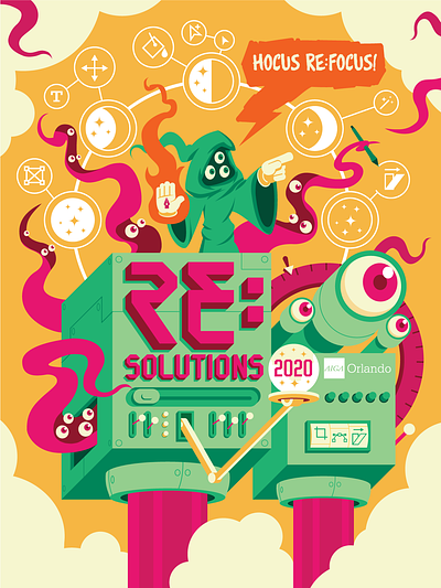 Re:Solutions Event - Illustrations custom type design graphic design illustration logo typography vector