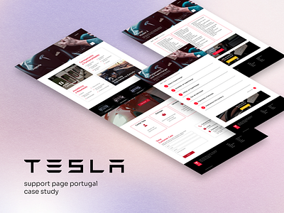 Tesla Support UI Showcase design graphic design tesla ui ux