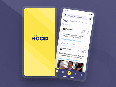 App similar to Nextdoor app concept app dashboard app design application illustration minimal neighborhood typography ui ui design ux