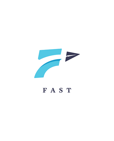 Fast Flying F logo flying logos logotype minimal planes