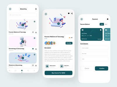 Medical E-Learning Online Course App app app design app ui branding dribbble e learning e learning app education app illustration ios app design medical app minimal mobile app online class online course online education ui ui design user interface ux