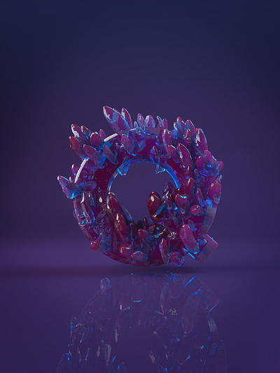 Q as Quartz 3d c4dart cinema4d creative design graphic octane octanerender