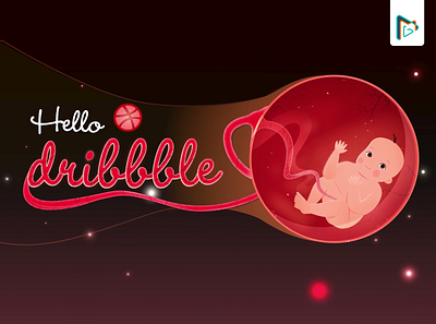 Hello Dribbble design illustration vector