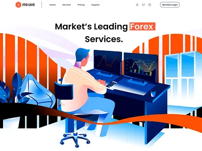 ITG Live - Forex Services creative design crypto exchange cryptocurrency itg marketing ux ui wallet