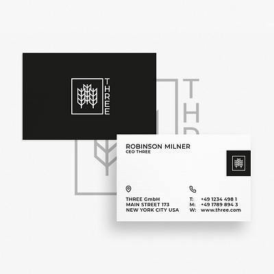Business Card THREE brand brand identity branding business card business card design business cards businesscard creative creativity design designer minimal modern typography