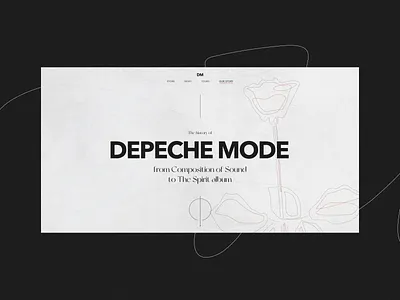 Depeche Mode Website Concept band depechemode illustration minimal music musician promo typography ui vector web website
